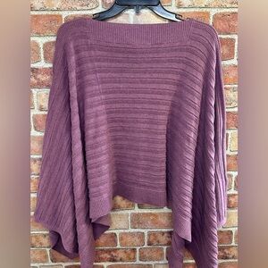 Lululemon Boatneck knit asymmetrical cape poncho shawl Foreward Flow